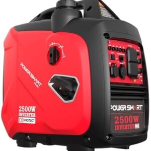 PowerSmart 2500-Watt Portable Inverter Generator, Super Quiet for Camping, Tailgating, Home Emergency Use, Ultra Lightweight, EPA Compliant (HB5020) 2024 Version